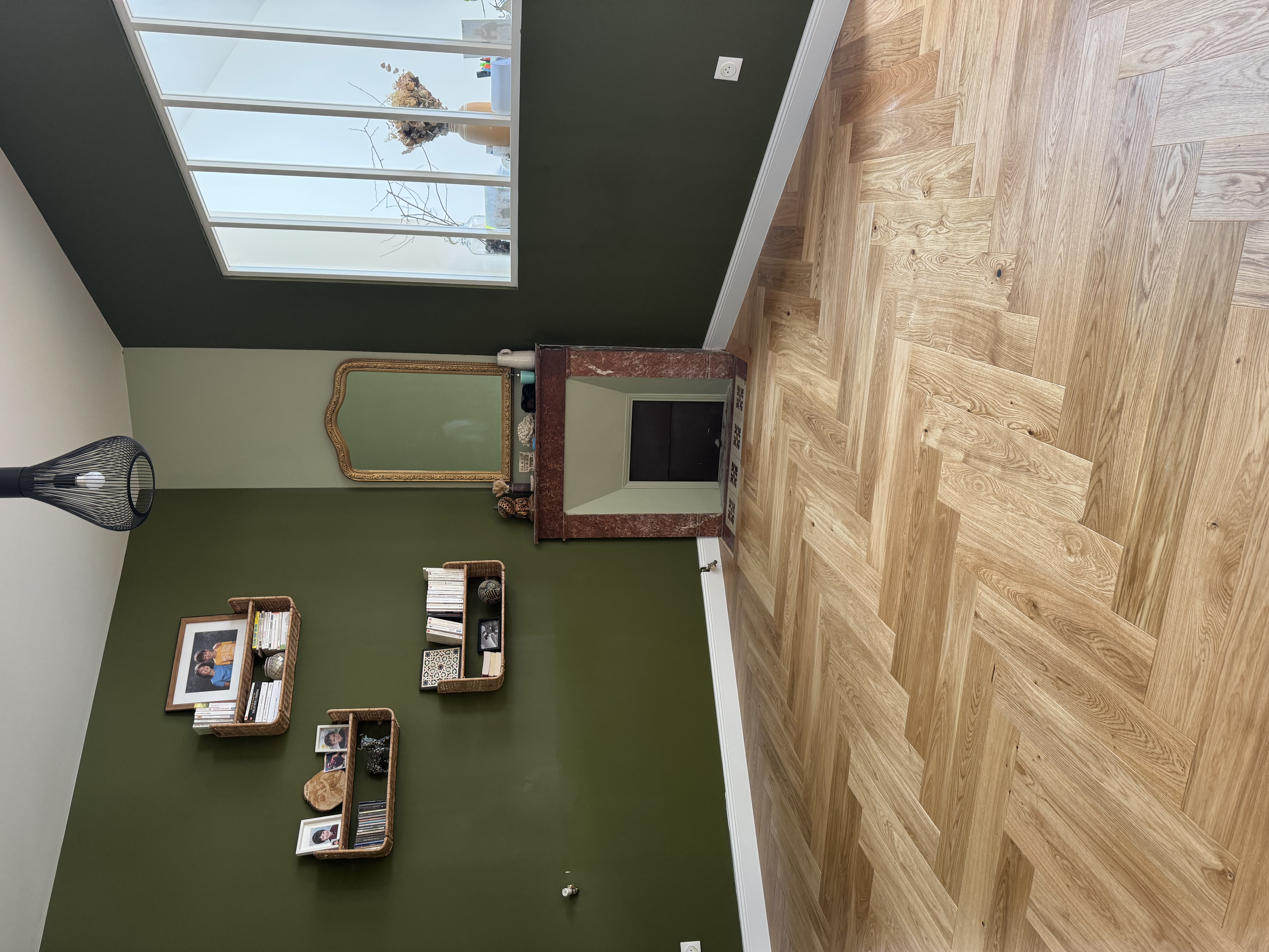 Échoppe Bordelaise - Pose parquet contrecollé Bâton Rompu