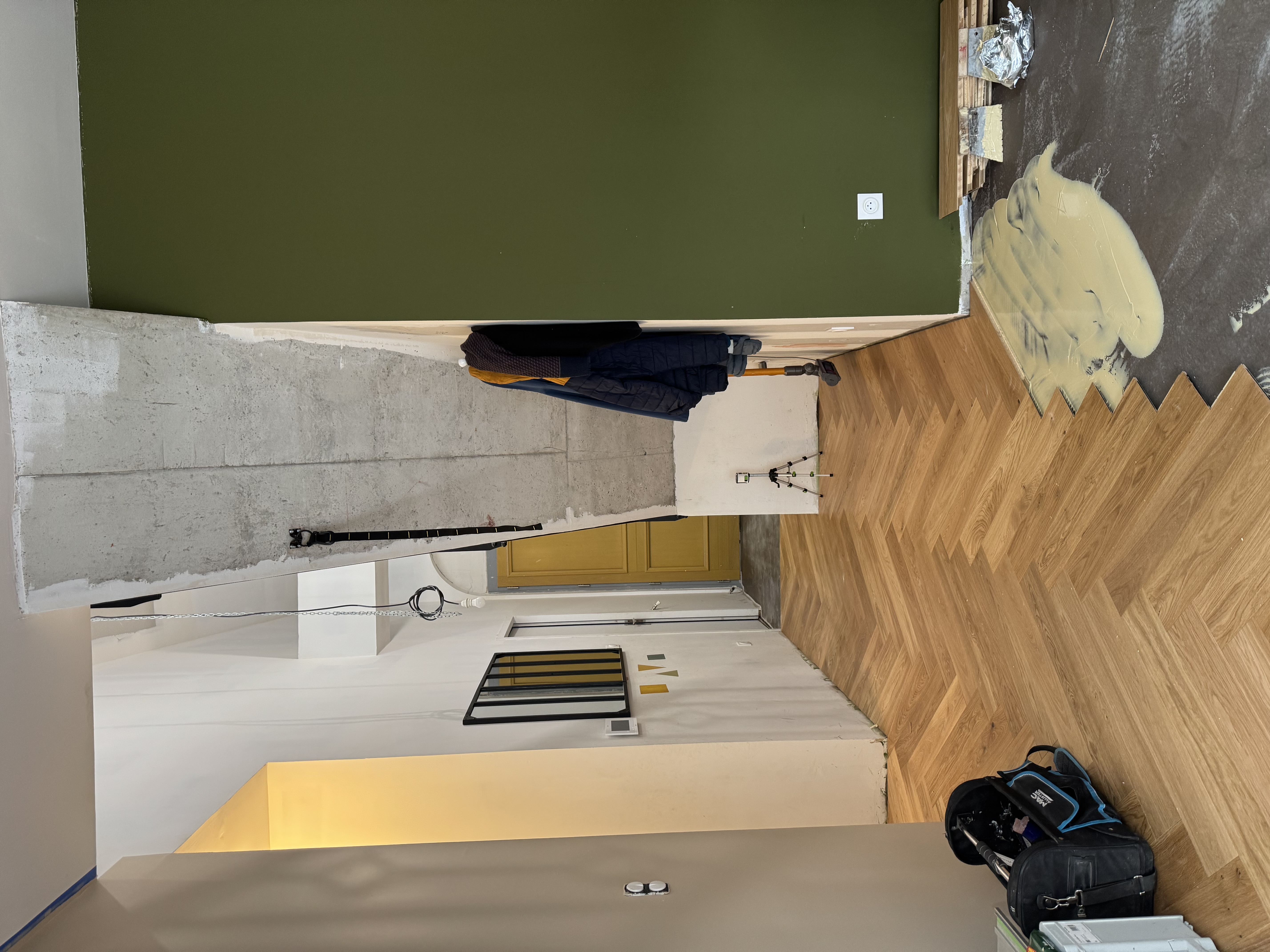 Échoppe Bordelaise - Pose parquet contrecollé Bâton Rompu , photo 2