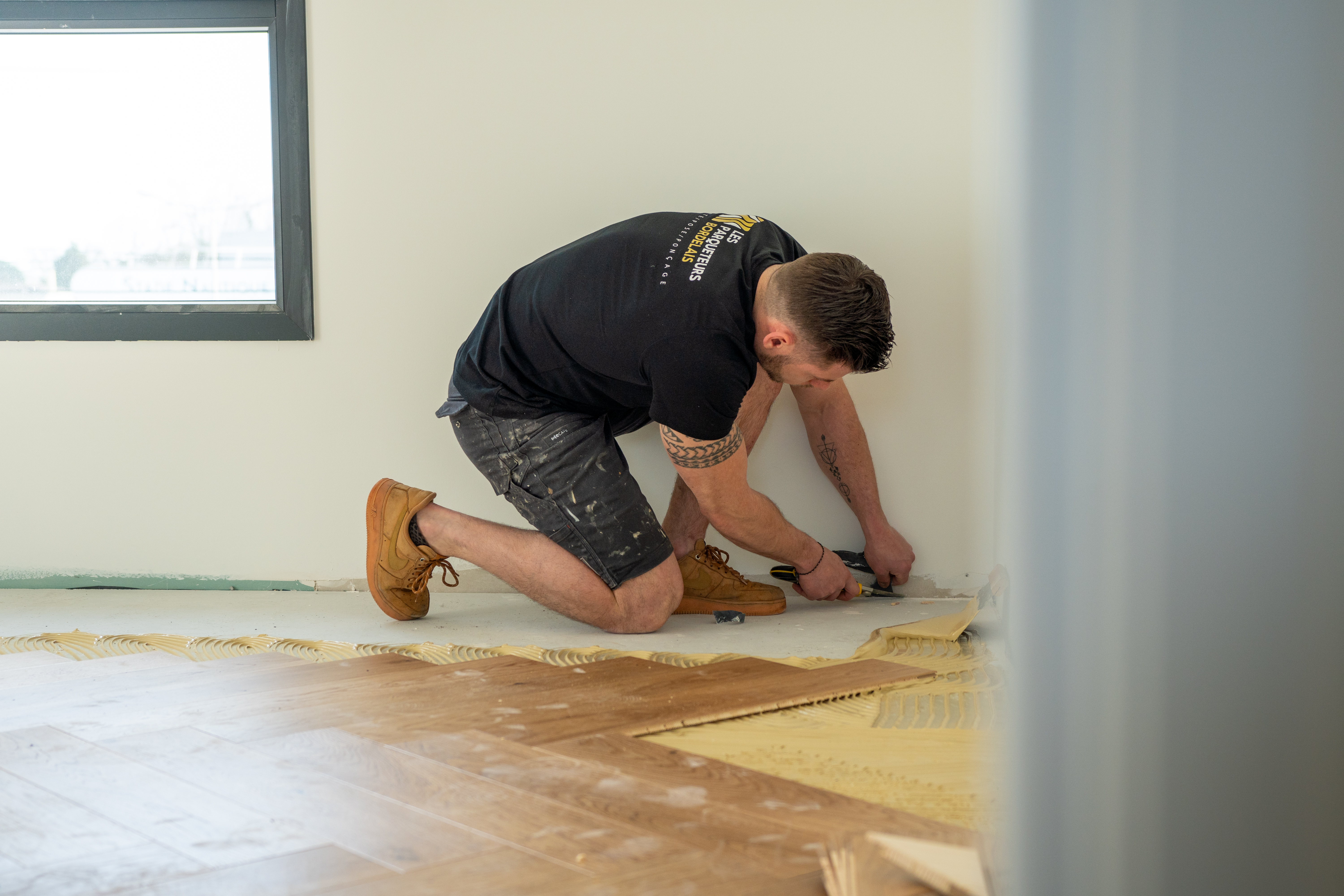 Maison Pessac - Pose parquet contrecollé bâton rompu Vendome , photo 3